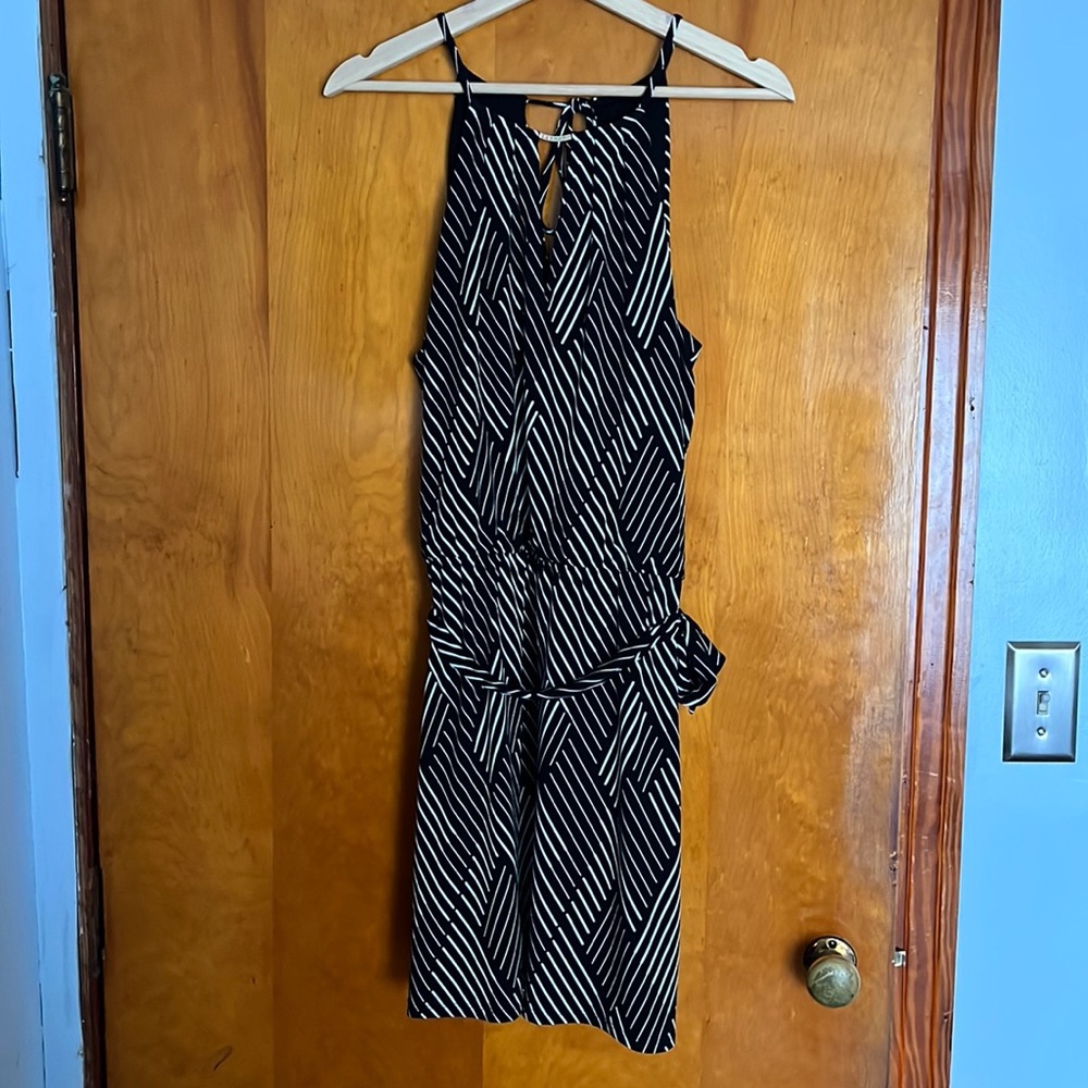 White House | Black Market Striped Dress with Tie